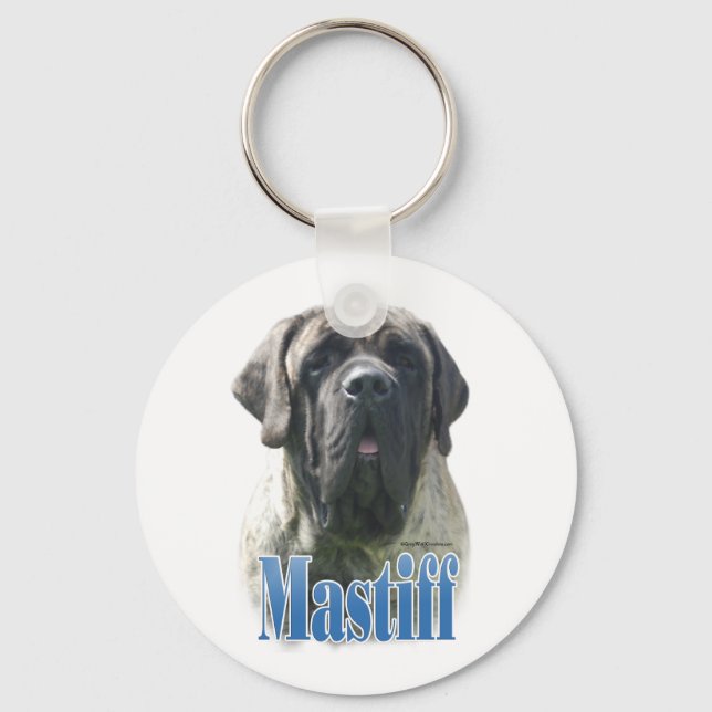 Mastiff (brindle) Name Keychain (Front)