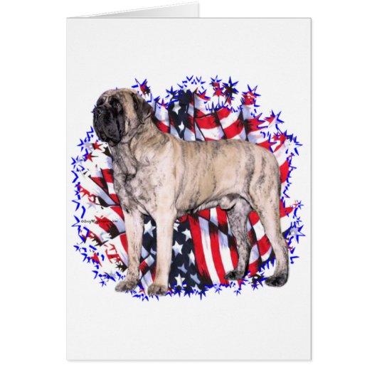 Mastiff (brindle) Patriot Cards (Front)