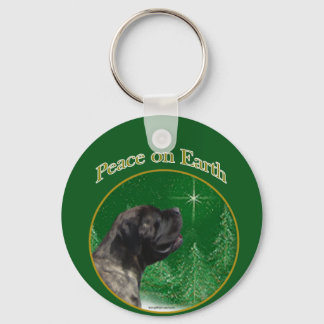 Mastiff (brindle) Peace Keychain