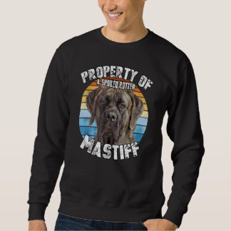 Mastiff Brindle Retro Property Of Sweatshirt