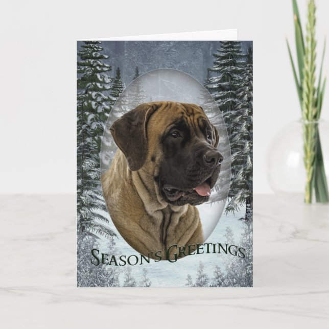 Mastiff Christmas Card (Front)