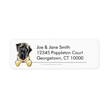 Mastiff Clean And Simple Label by offleashart at Zazzle