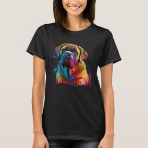 Mastiff Colorful Pop Splash Tie Dye Rainbow T-Shirt