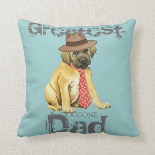 Mastiff Dad Throw Pillow