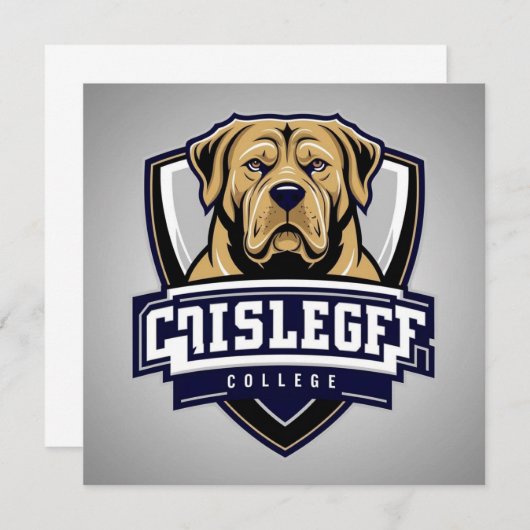 Mastiff Dog: College Logo (Front/Back)