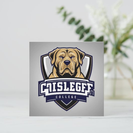 Mastiff Dog: College Logo (Standing Front)