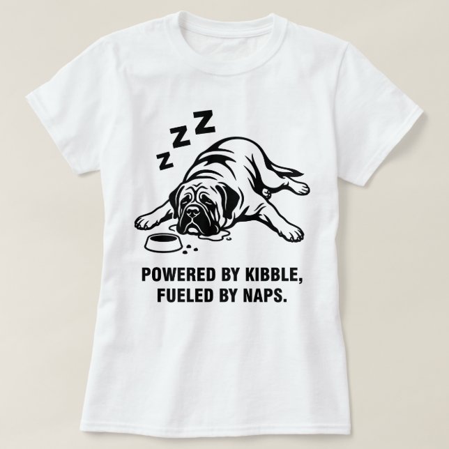 Mastiff Dog Funny Lazy  T-Shirt (Design Front)