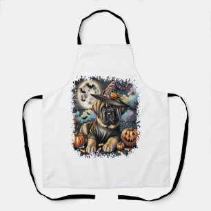 Mastiff Dog Halloween Square Apron