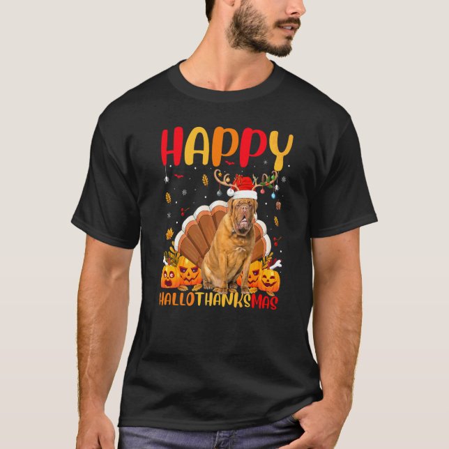 Mastiff Dog  Happy Mastiff Hellothanksmas T-Shirt (Front)