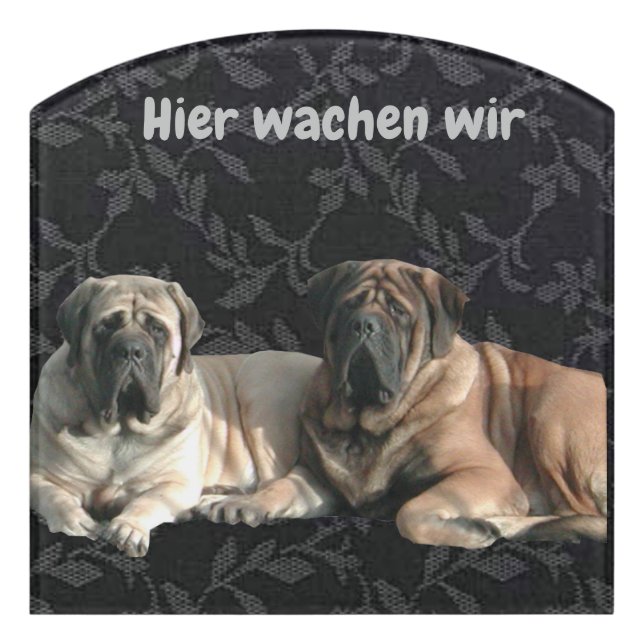 Mastiff Door Sign  (Contour Front)