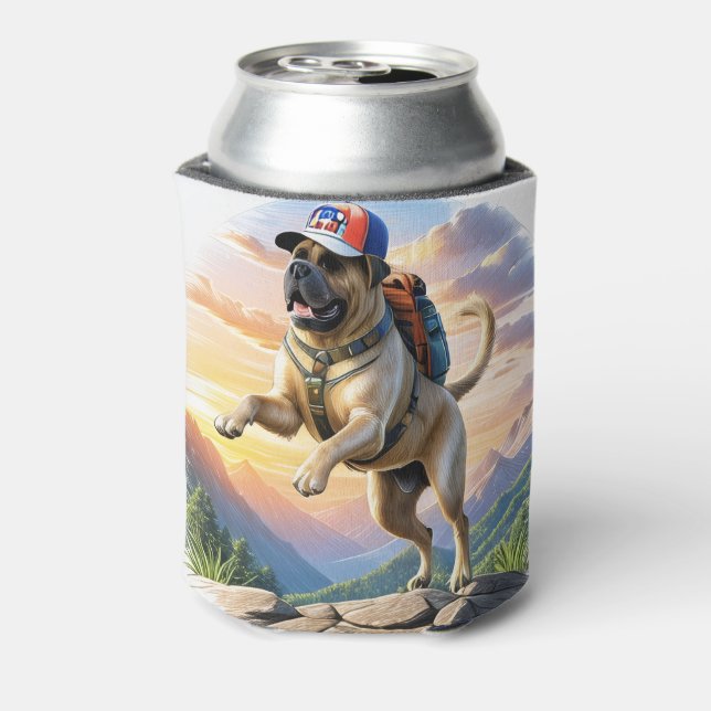Mastiff English Mastiff on vacation in the mountai Can Cooler (Can Back)