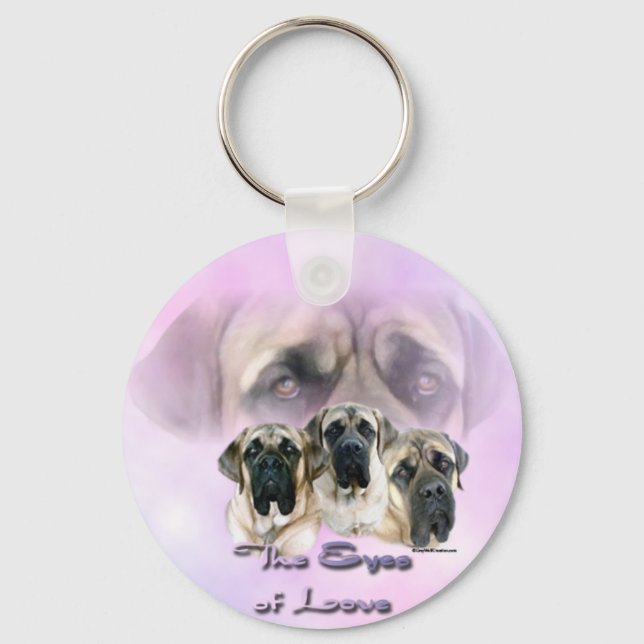 Mastiff Eyes of Love Keychain (Front)
