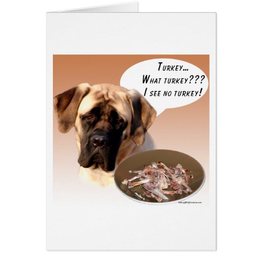 Mastiff (fawn) Turkey Cards (Front)