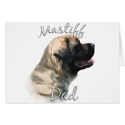 Mastiff (fluffy) Dad 2 Cards (Front Horizontal)