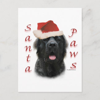 Mastiff (fluffy) Santa Paws Holiday Postcard