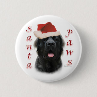 Mastiff (fluffy) Santa Paws Pinback Button