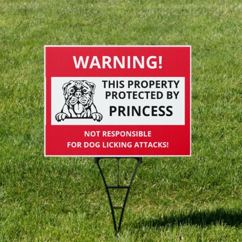 MASTIFF  Funny Beware of Dog Sign