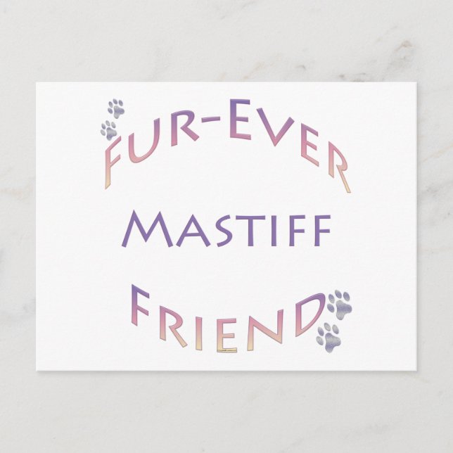 Mastiff Furever Postcard (Front)