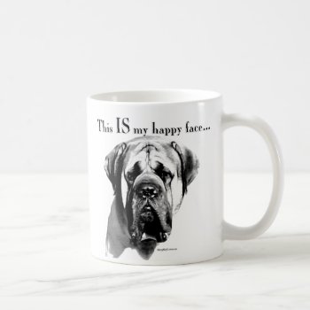 Mastiff Happy Face Coffee Mug by GreyWolfCreation at Zazzle