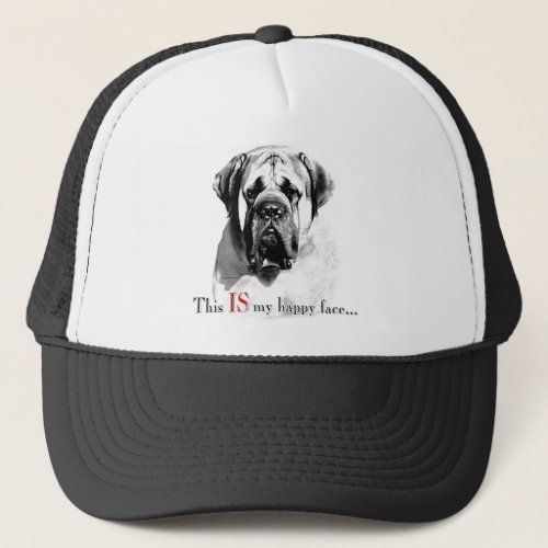 Mastiff Happy Face Hat