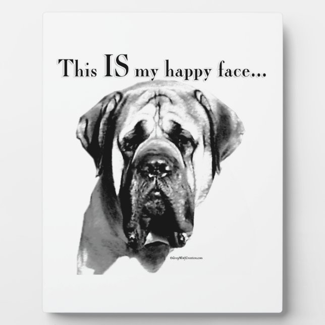 Mastiff Happy Face Plaque (Front)