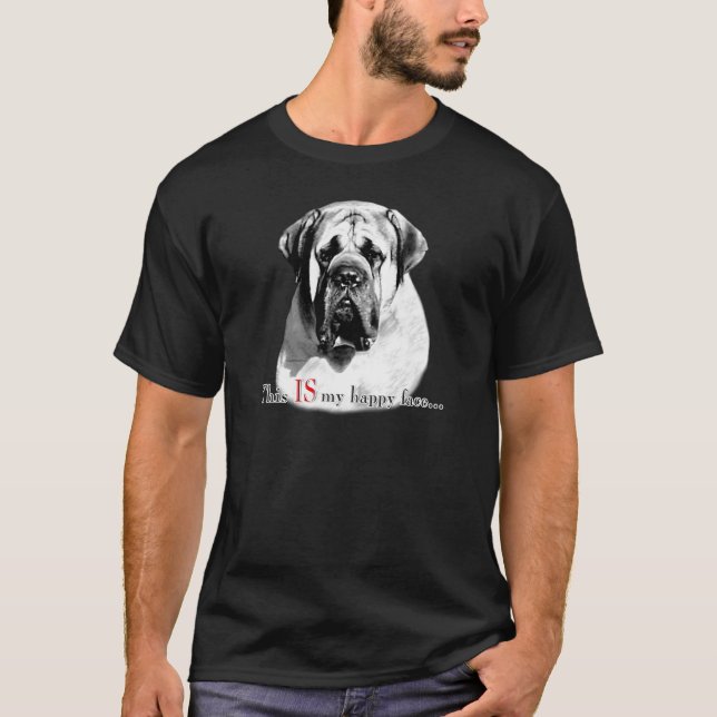 Mastiff Happy Face T-Shirt (Front)