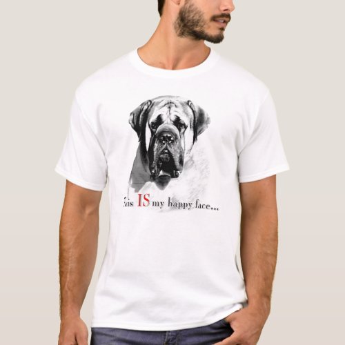 Mastiff Happy Face T_Shirt