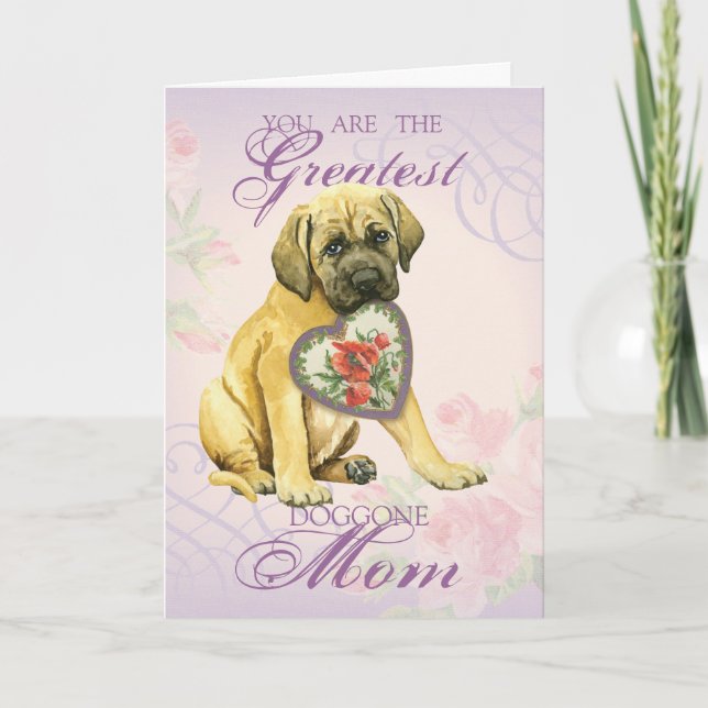 Mastiff Hearts Mom Card (Front)