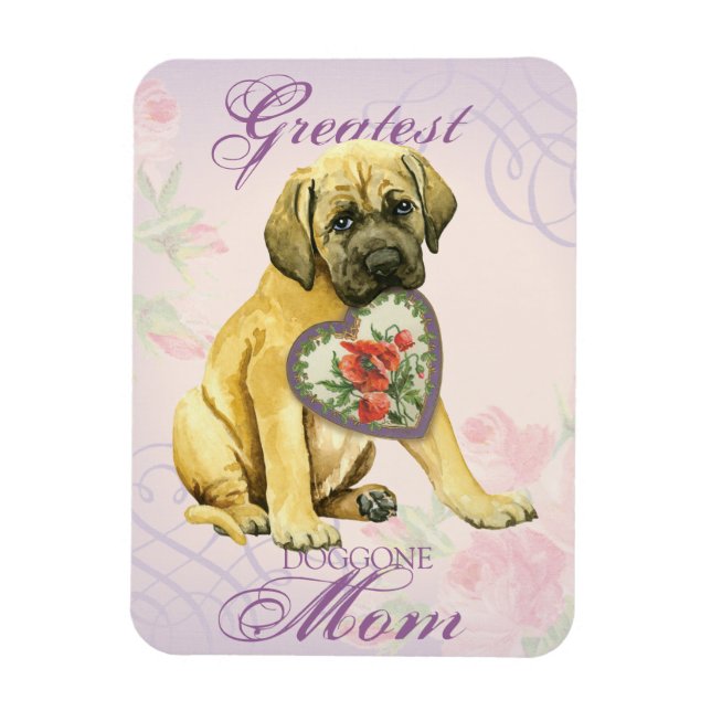 Mastiff Hearts Mom Magnet (Vertical)