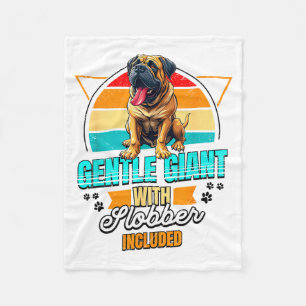 Mastiff Lover Funny Mastiff Dog Retro  Fleece Blanket