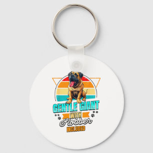 Mastiff Lover Funny Mastiff Dog Retro Keychain