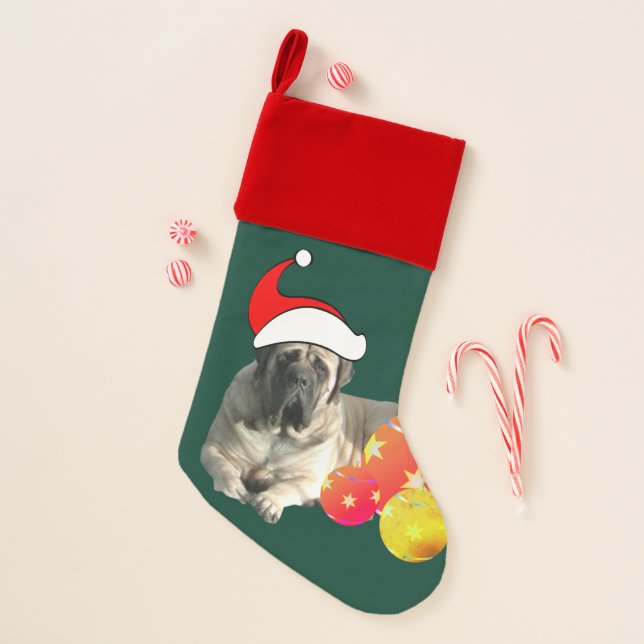 Mastiff Molosser Christmas Stocking (Front)