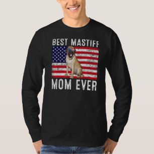 Mastiff Mom Usa American Flag Mastiff Dog Owner T-Shirt