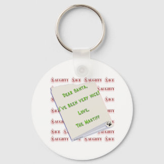 Mastiff Naughty or Nice Keychain