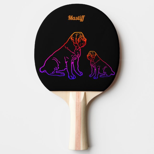 Mastiff Pilou Ping Pong Paddle (Front)