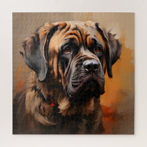 Mastiff Realism Art Portrait Jigsaw Puzzle