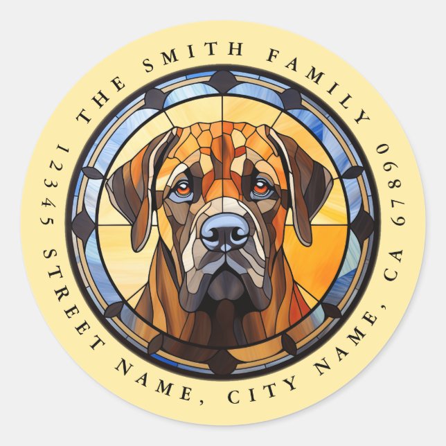 Mastiff Round Stickers (Front)