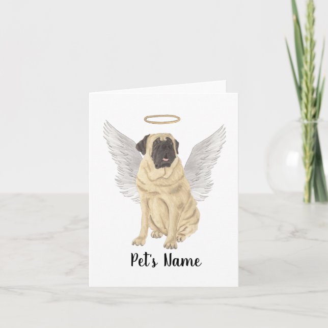 Mastiff Sympathy Memorial Card (Front)