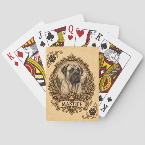 Mastiff, Vintage Heritage Dog Poker Cards