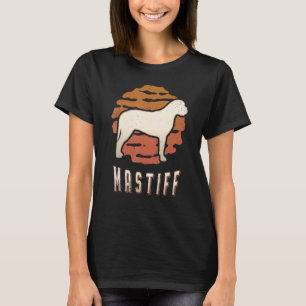 Mastiff Vintage Retro Classic Dog Sunset T-Shirt