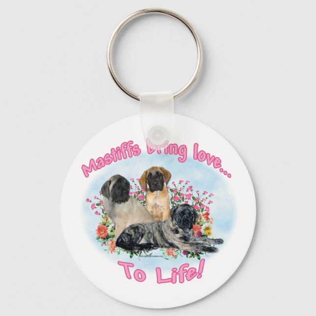 Mastiffs Love to Life Keychain (Front)