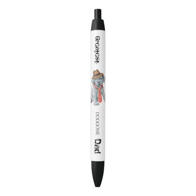 Mastino Dad Black Ink Pen (Front Vertical)