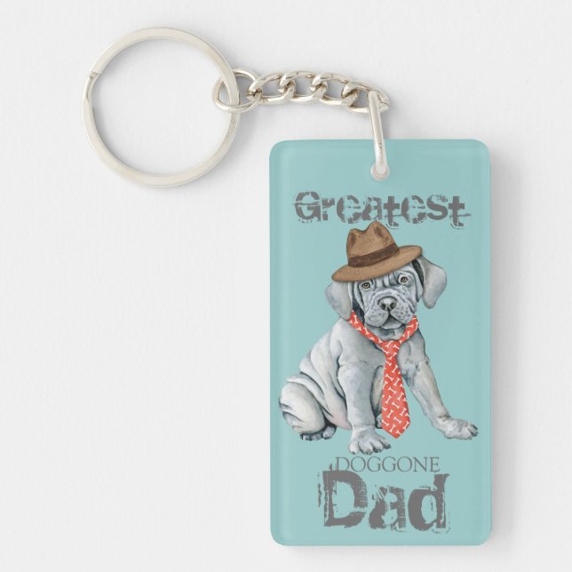 Mastino Dad Keychain (Front)