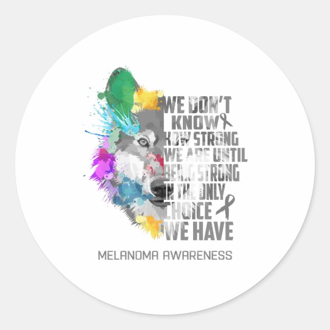 Mastocytosis Awareness Ribbon Support Gifts Classic Round Sticker (Front)
