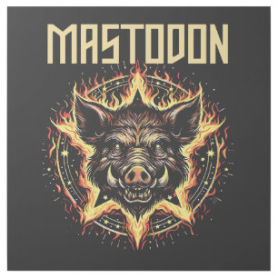 Mastodon Boar Fire Gallery Wrap