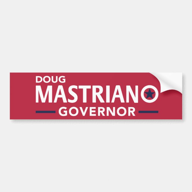 Mastriano for Governor Bumper Sticker - Red (Front)