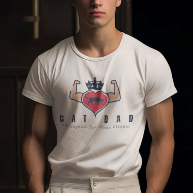 Masular arms with Blue Crown for Cat Dads T-Shirt (Creator Uploaded)
