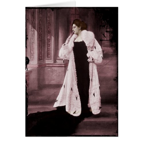 Mata Hari in White Fur Coat