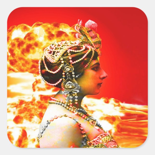 Mata Hari Square Sticker (Front)