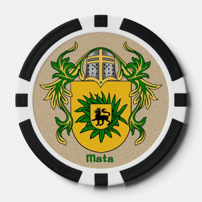 Mata Heraldic Arms Poker Chips (Front)